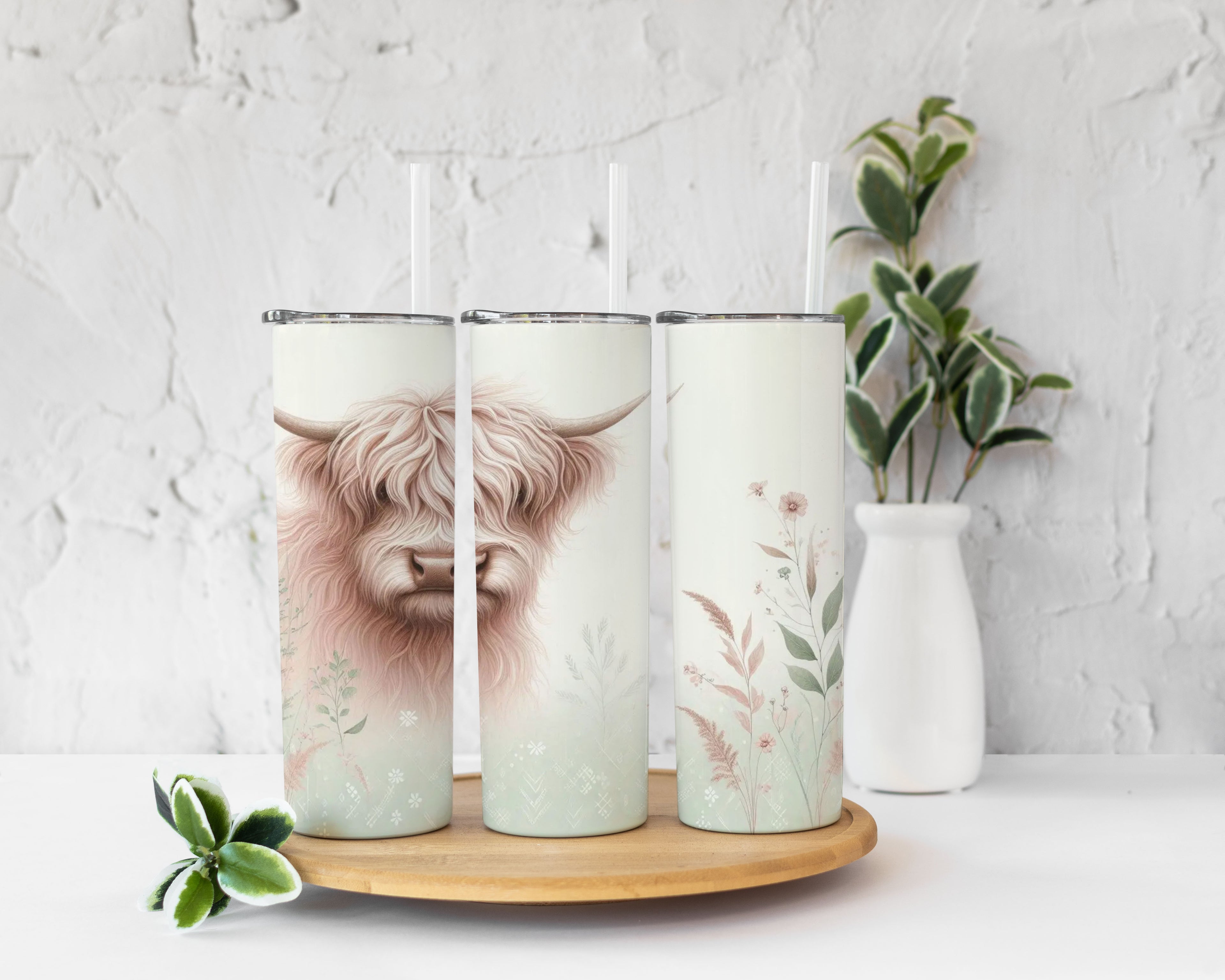Cute Highland Cow Tumbler Cup 20oz